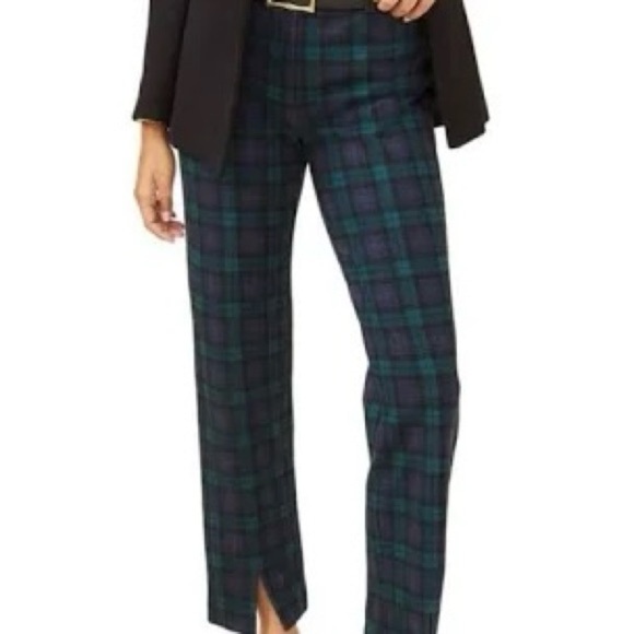 J. McLaughlin NWT Deanne Tarrytown Plaid Straight Leg Pants Size 14